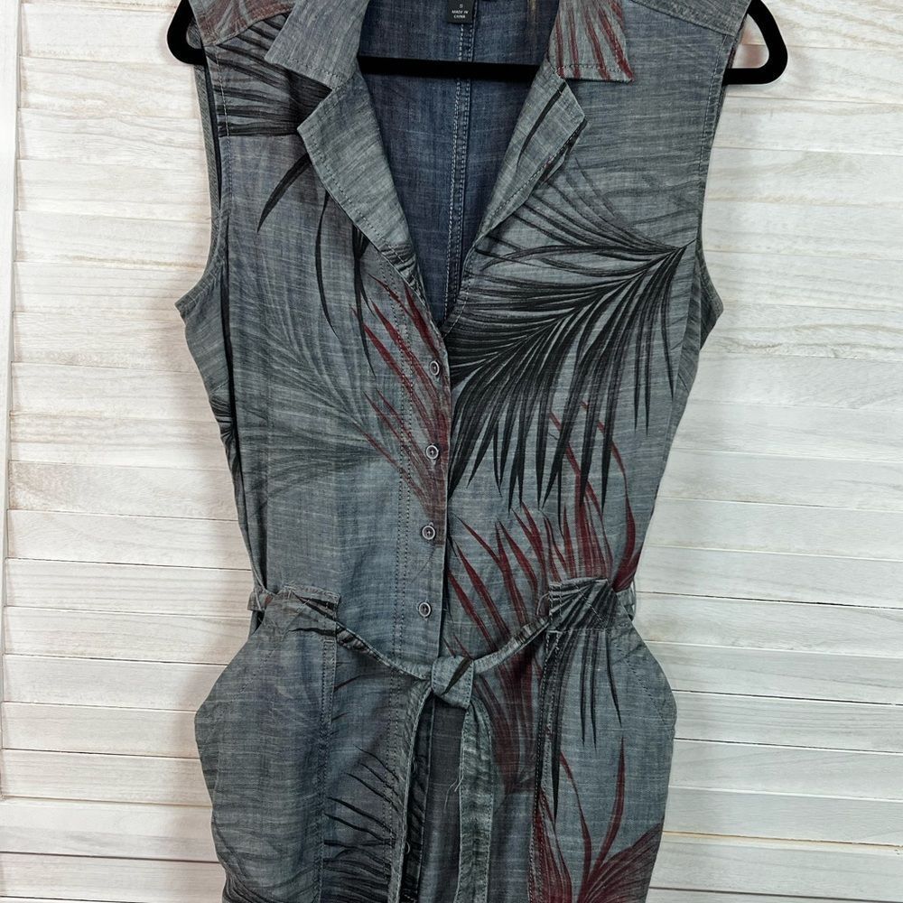 Level 99 Anthropologie Brie Linen Blend Romper Jumpsuit Small - Picture 4 of 11